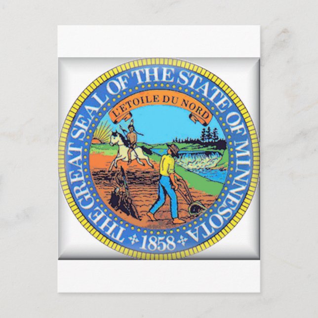 Minnesota State Seal Postcard (Front)