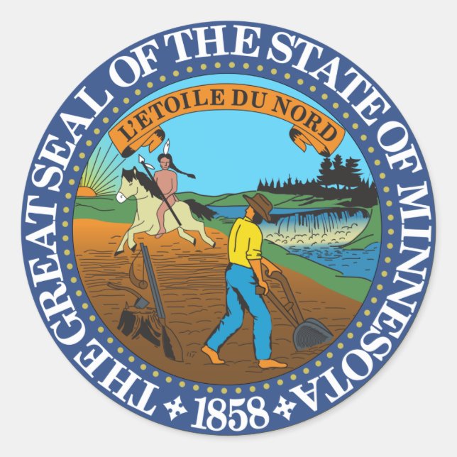 Minnesota State Seal Sticker (Front)
