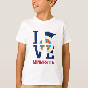 Minnesota State USA Love T-Shirt
