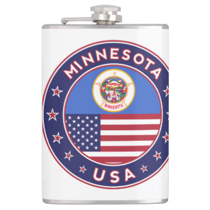 Minnesota sticker, phone case, bag, clock hip flask