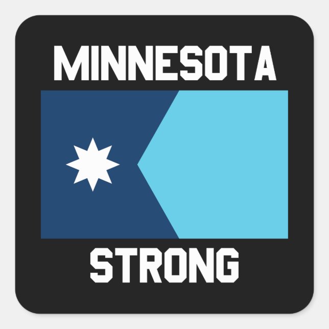 Minnesota Strong Square Sticker (Front)