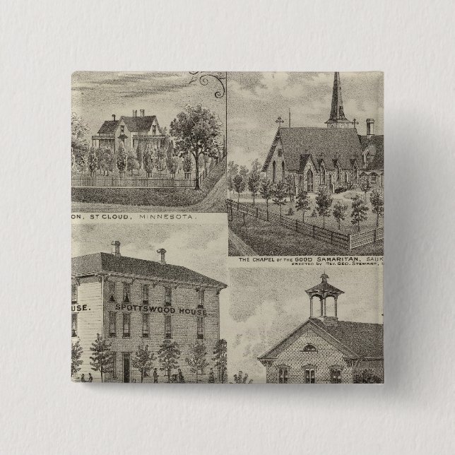 Minnesota Surroundings 15 Cm Square Badge (Front)