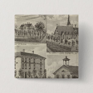 Minnesota Surroundings 15 Cm Square Badge