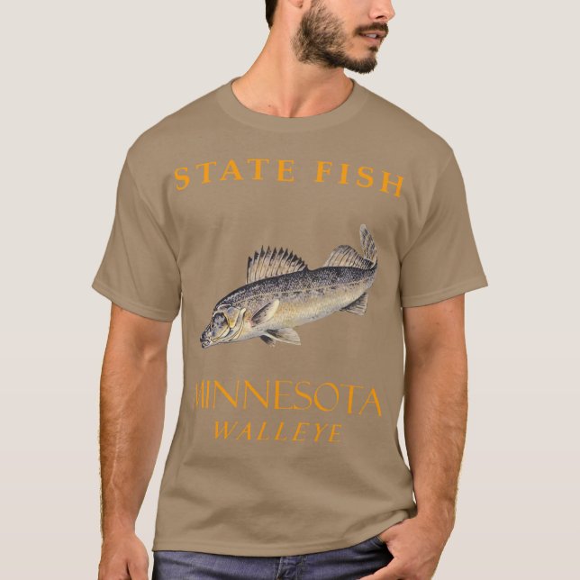 Minnesota Territory Fish The Walleye Oversized T-Shirt (Front)
