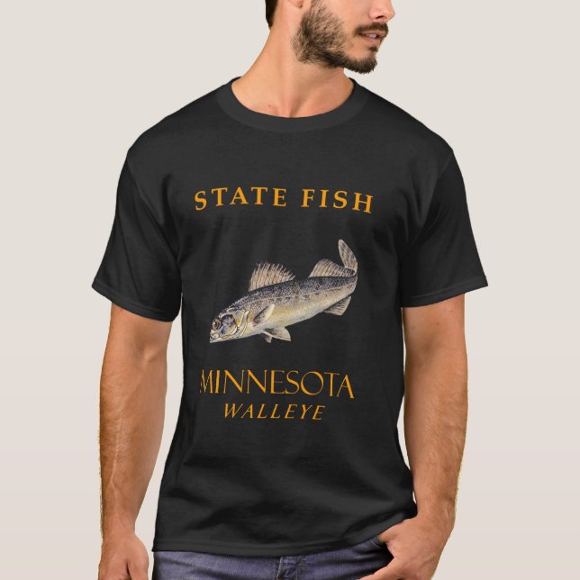 Minnesota Territory Fish The Walleye T-Shirt (Front)