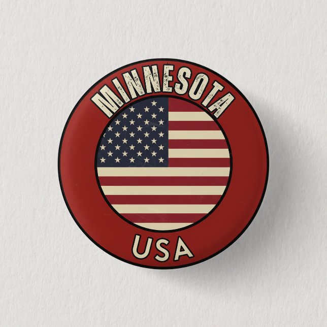 Minnesota United States of America 3 Cm Round Badge (Front)