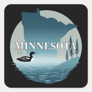 Minnesota United States of America Square Sticker