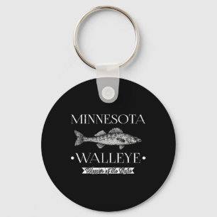 Minnesota Walleye Midwest Fishing Fisherman Angler Key Ring