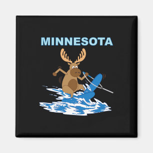 Minnesota Water Skiing Moose Moose Lake Vacation Magnet