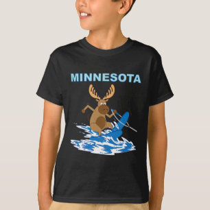 Minnesota Water Skiing Moose Moose Lake Vacation  T-Shirt