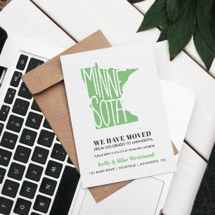 MINNESOTA We've moved New address New Home Postcard