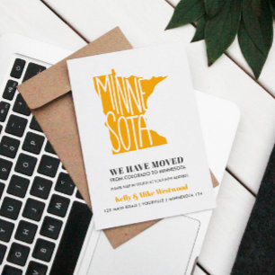 MINNESOTA We've moved New address New Home Postcard