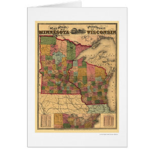 Minnesota & Wisconsin Railroad Map 1871