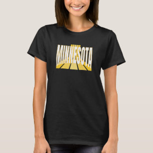Minnesotan Purple & Yellow Minnesota Retro Striped T-Shirt