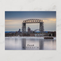 Minnesota's Aerial Lift Bridge and Icy Reflection