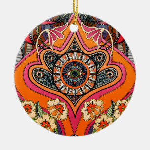 minnie henna ceramic tree decoration