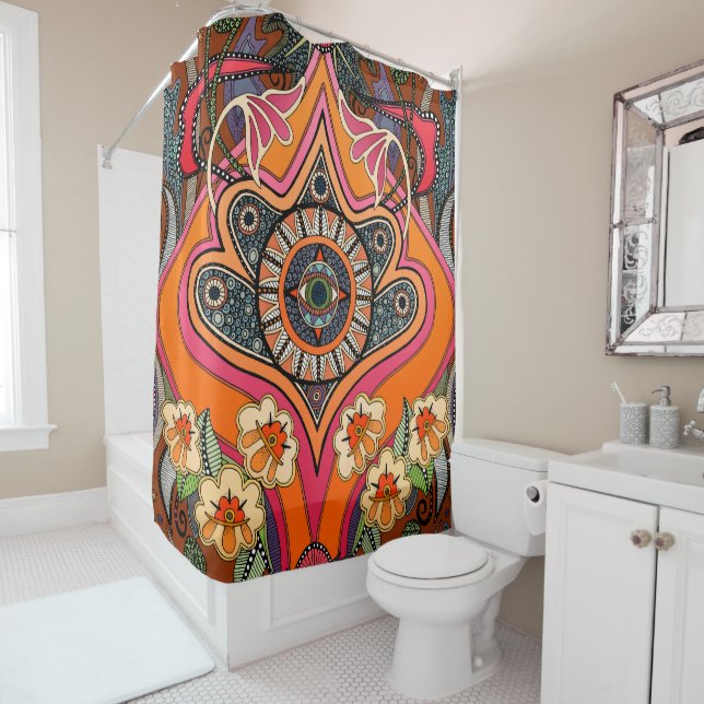 MINNIE henna Shower Curtain (In Situ)