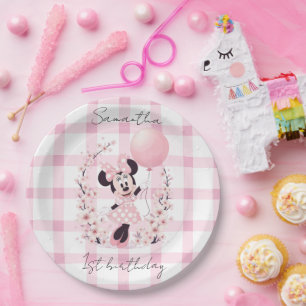 Minnie Mouse Editable name paper plates