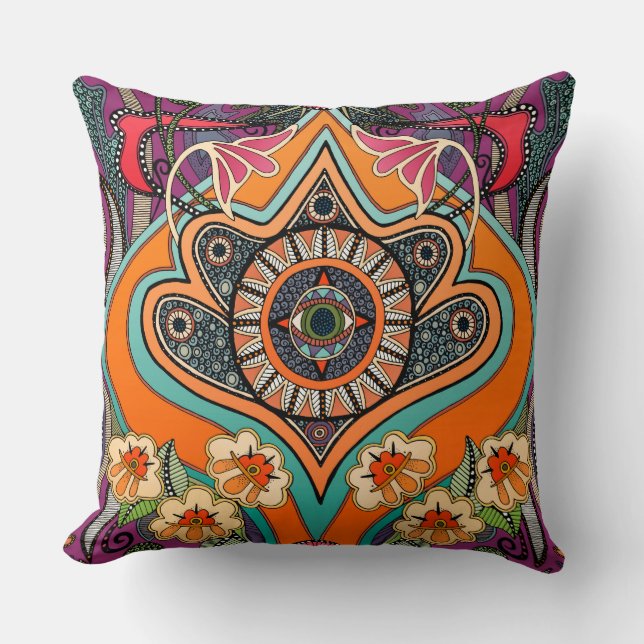 MINNIE purple Throw Pillow (Front)