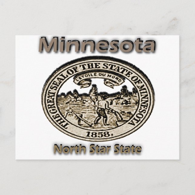 Minnnesota North Star State Seal Postcard (Front)