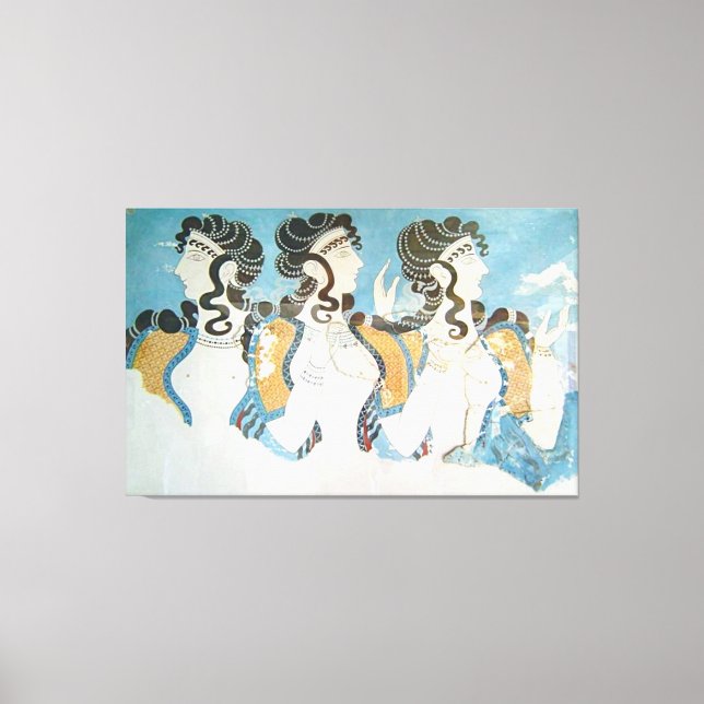 Minoan Civilisation / 3 Women / Bronze Age / Canvas Print (Front)