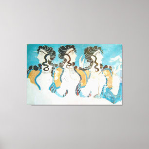 Minoan Civilization / 3 Women / Bronze Age / Canvas Print