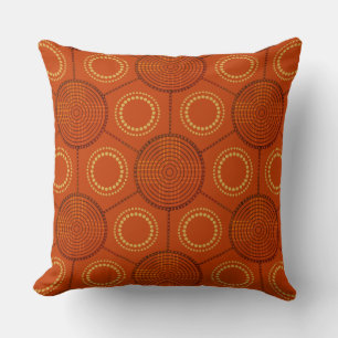 Minoan Labyrinth Geometric Throw Pillow