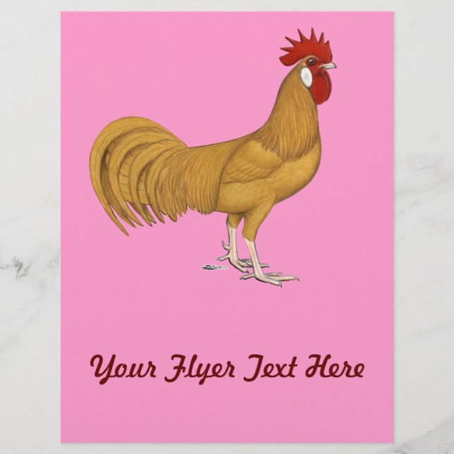 Minorca:  Buff Rooster Flyer (Front)