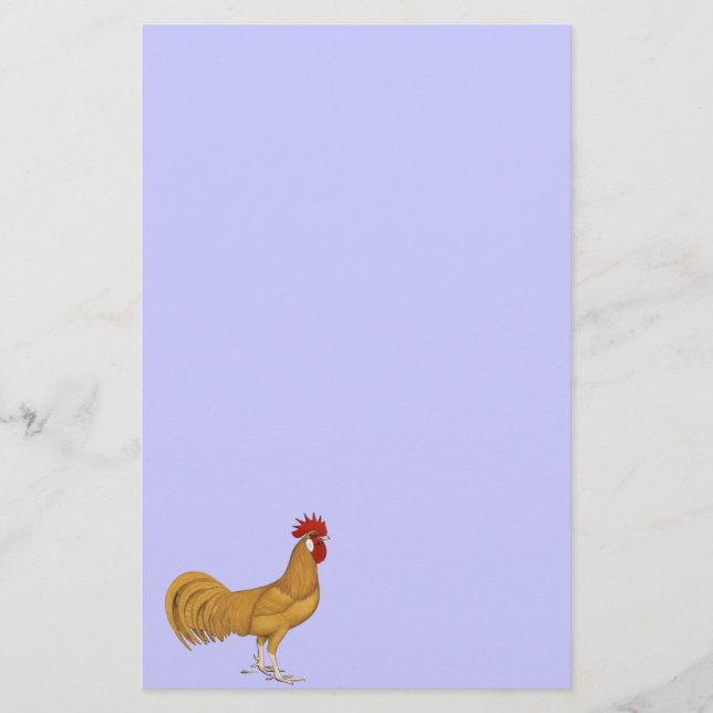 Minorca:  Buff Rooster Stationery (Front)