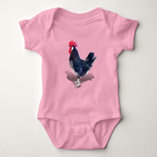 Minorca Rooster Baby Bodysuit (Front)