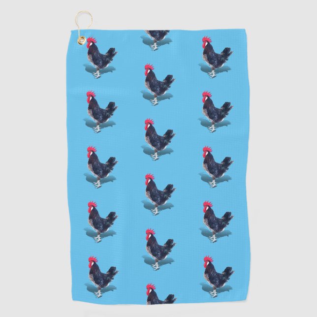 Minorca Rooster Golf Towel (Front)
