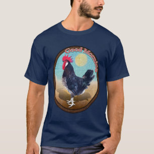 Minorca Rooster Good Morning Vintage Oval T-Shirt