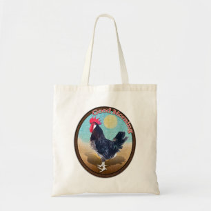 Minorca Rooster Good Morning Vintage Oval Tote Bag