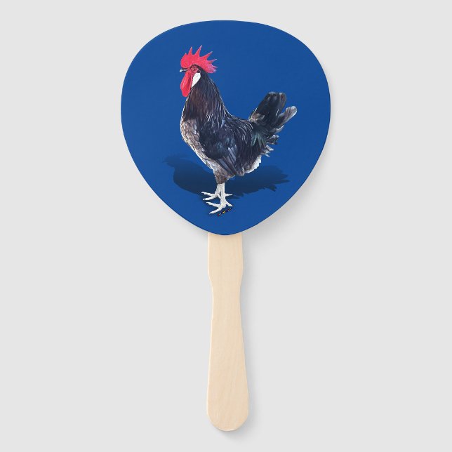 Minorca Rooster Hand Fan (Front)