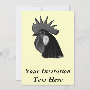 Minorca Rooster Head Invitation