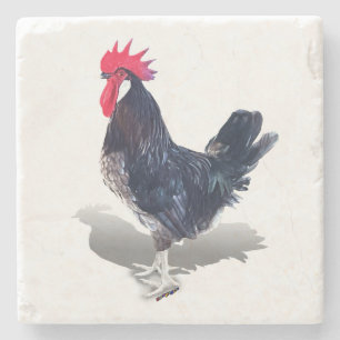 Minorca Rooster Stone Coaster