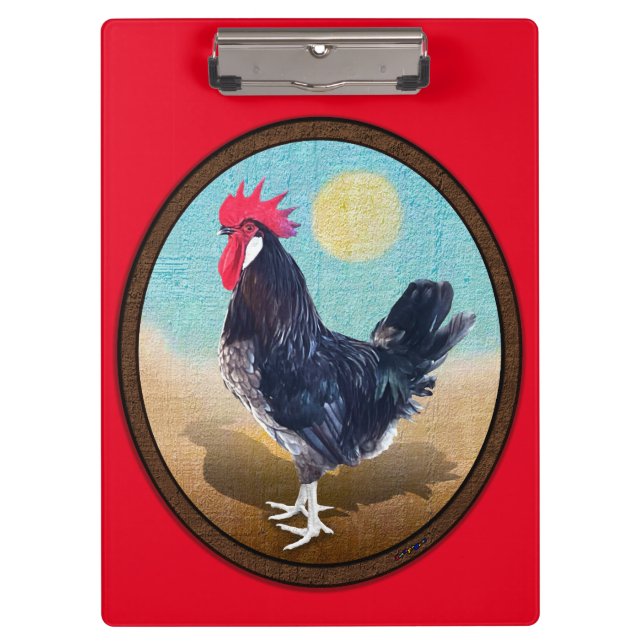 Minorca Rooster Vintage Oval  Clipboard (Front)