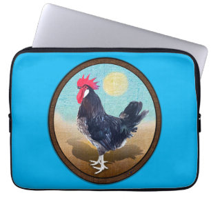 Minorca Rooster Vintage Oval  Laptop Sleeve