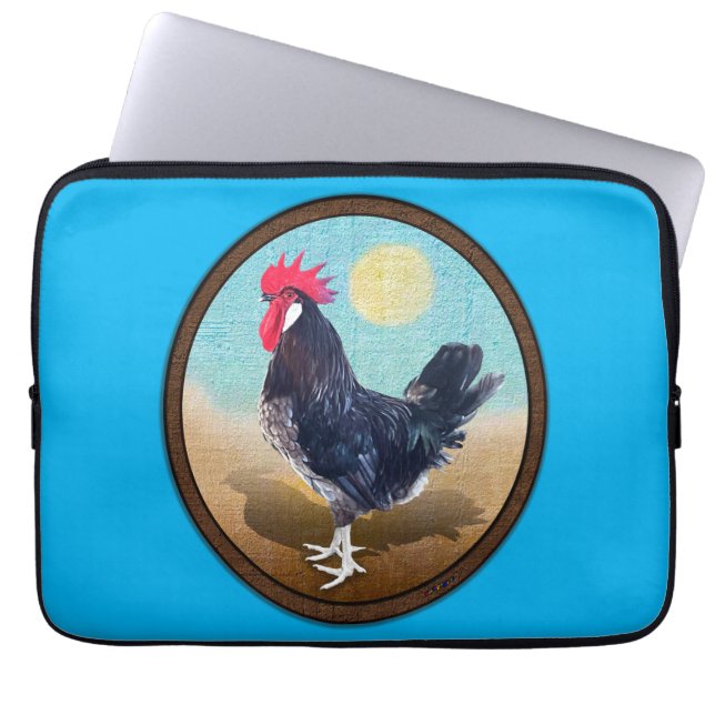 Minorca Rooster Vintage Oval  Laptop Sleeve (Front)