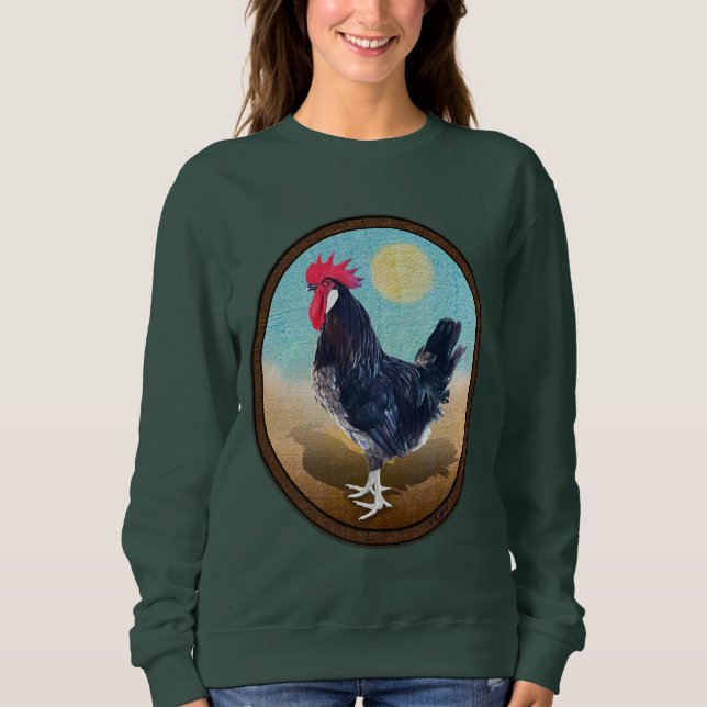 Minorca Rooster Vintage Oval Sweatshirt (Front)