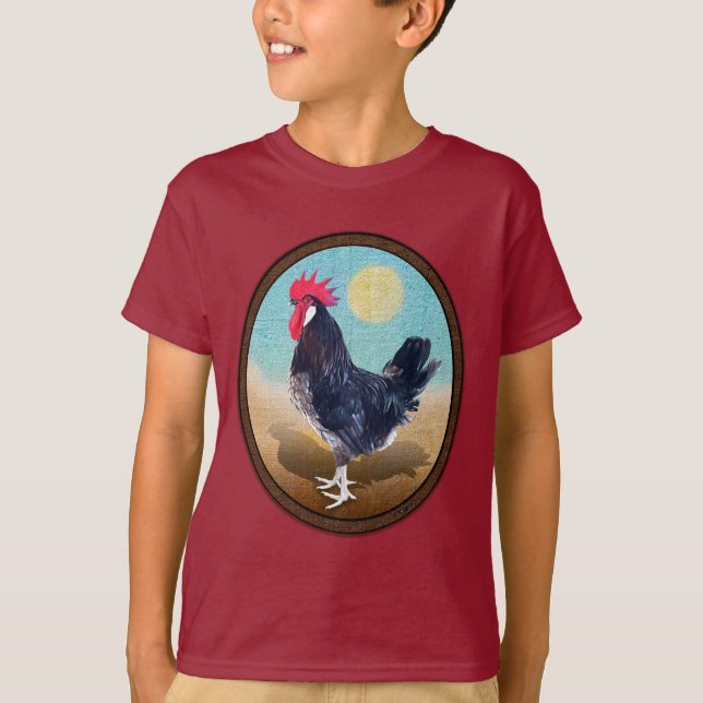 Minorca Rooster Vintage Oval T-Shirt (Front)