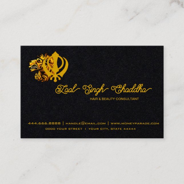 Minority Business Sikh Khanda Symbol  Card (Front)