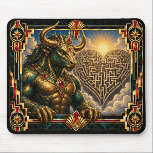 Minotaur, Art Deco Mythical Mouse Pad