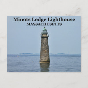 Minots Ledge Lighthouse, Massachusetts Postcard