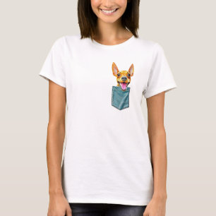 Minpin in pocket miniature pinscher min pin puppy T-Shirt