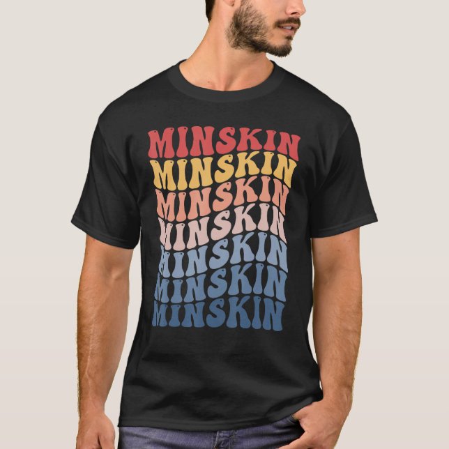 Minskin Groovy Retro Cat T-Shirt (Front)