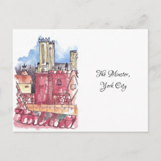 Minster, York watercolour postcard