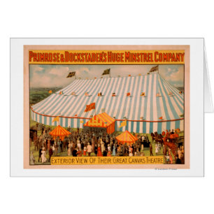 Minstrel's Exterior View of Huge Canvas Theatre