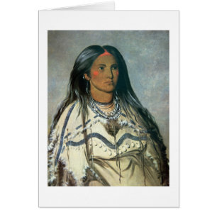 'Mint', a Mandan Indian girl, 1832 (colour litho)
