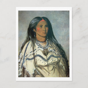 'Mint', a Mandan Indian girl, 1832 (colour litho) Postcard